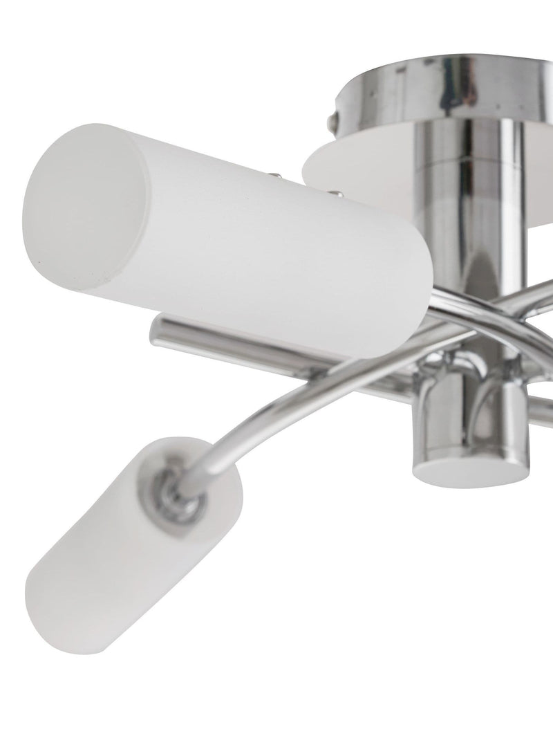 Chrome Seville flush fitting ceiling light 52cm, imported from the UK