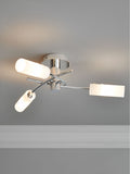 Chrome Seville flush fitting ceiling light 52cm, imported from the UK