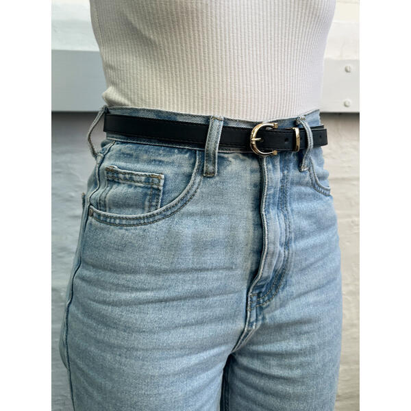 SVNX black belt with gold metal buckle - British product