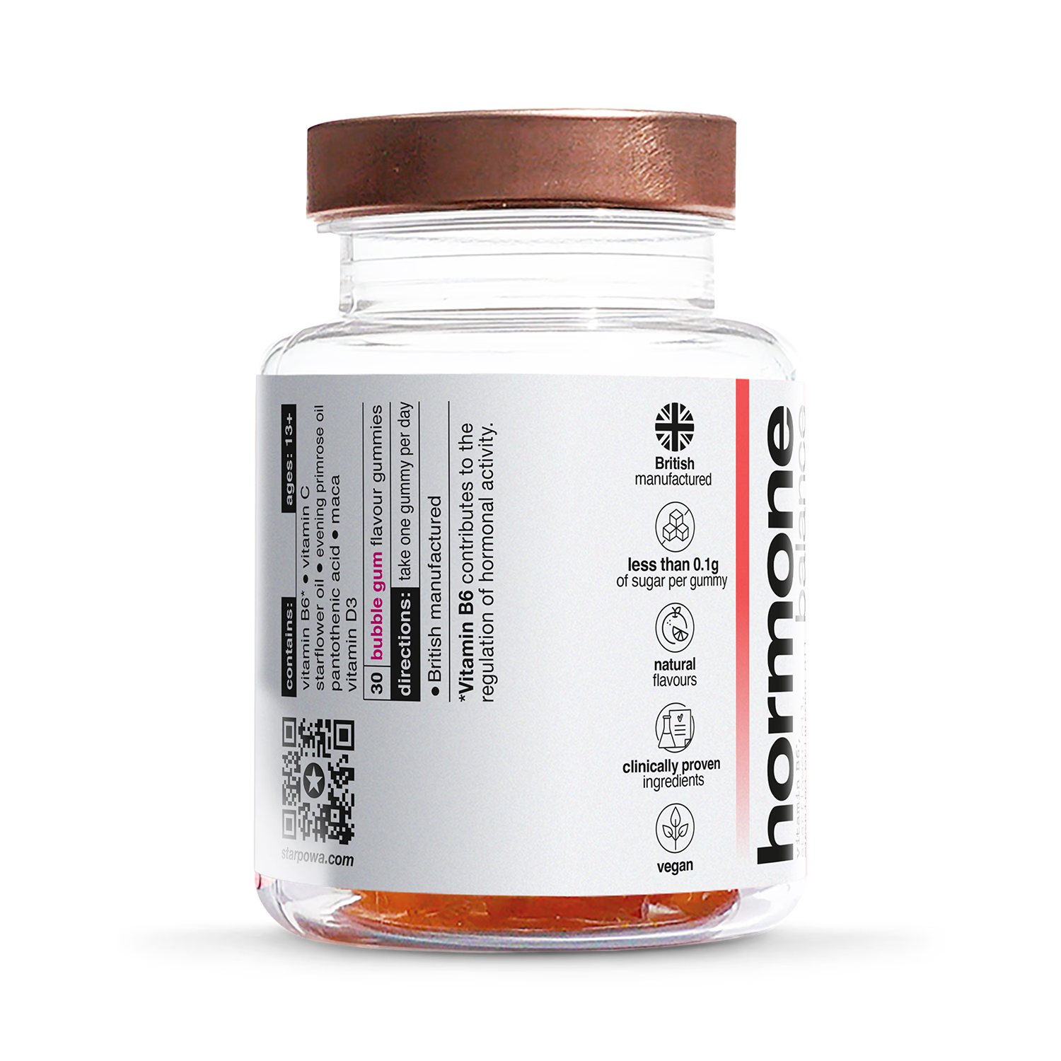 Starpowa hormone balance vitamin gummies 30 count (British brand)