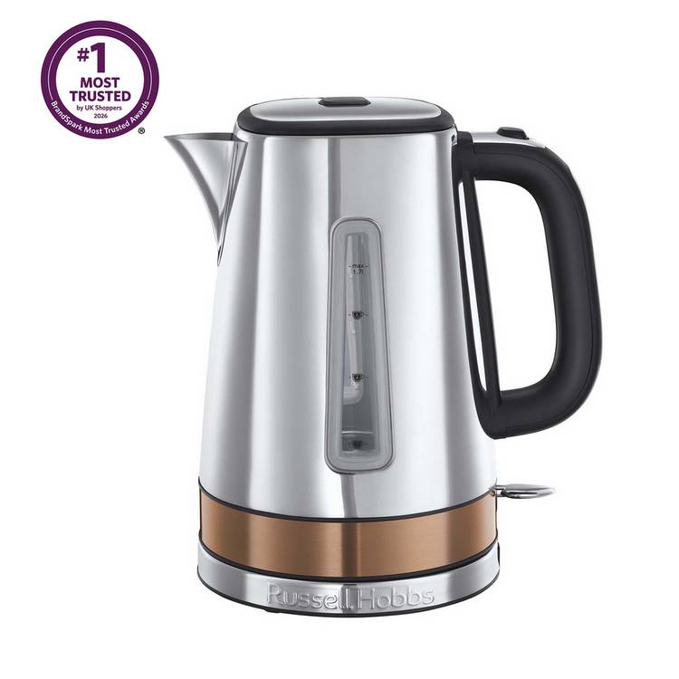 Russell Hobbs Luna Quiet Boil kettle metallic 1.7 litre, imported from the UK