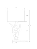 Antler Table Lamp hand-painted 59cm, imported from the UK