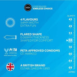 EXS flavoured condoms mixed flavours 48 pack (British brand)