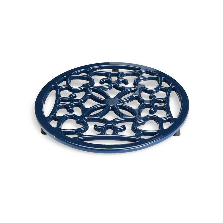 Habitat navy cast iron trivet 20cm, UK version