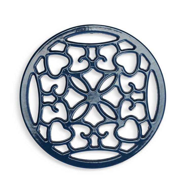 Habitat navy cast iron trivet 20cm, UK version