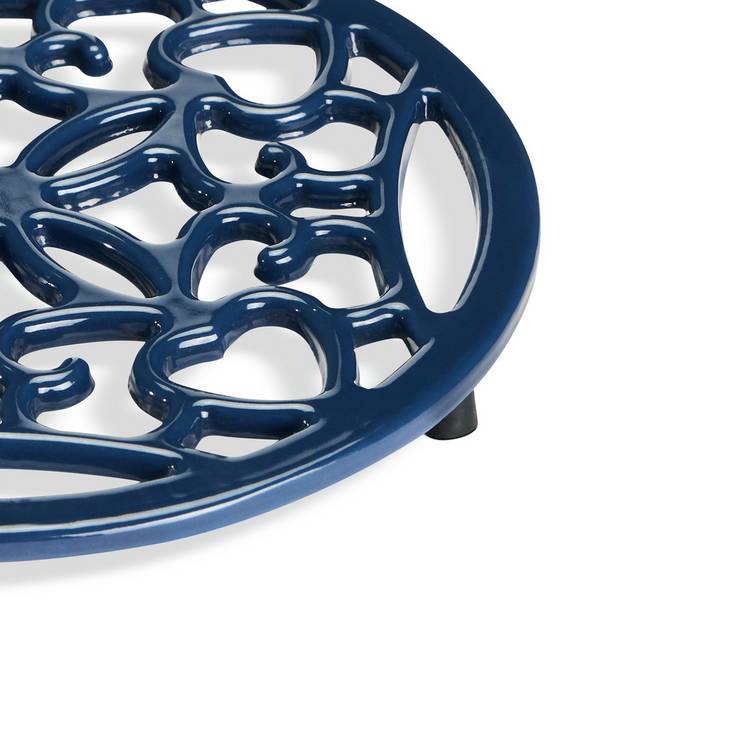 Habitat navy cast iron trivet 20cm, UK version