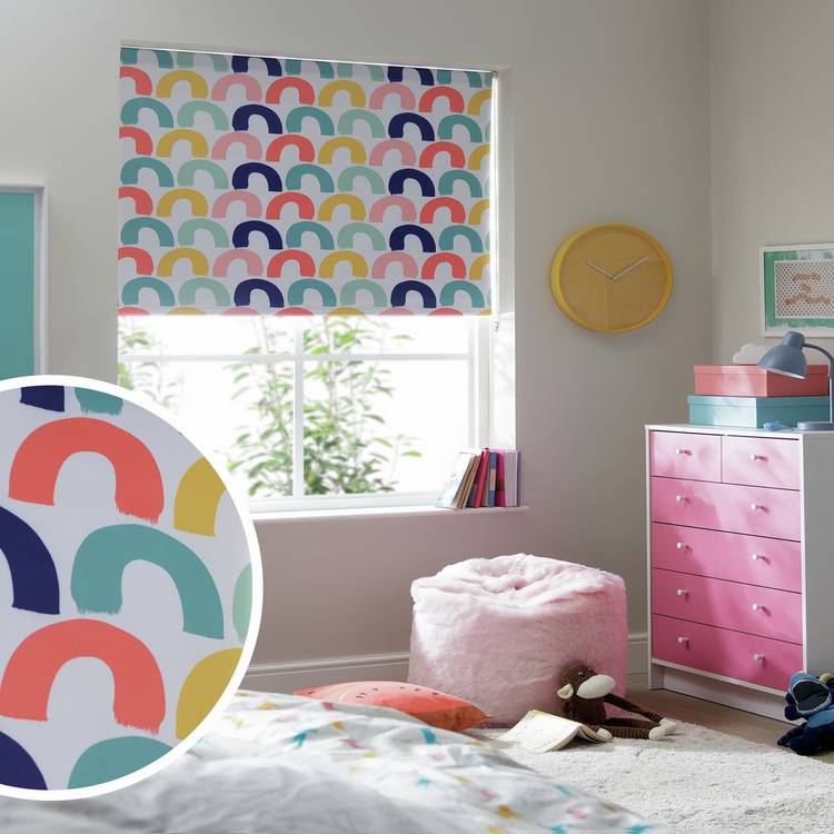 Habitat Kids Rainbow Blackout roller blind 90cm (British brand)