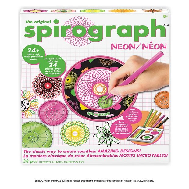 Spirograph neon art set, imported from the UK