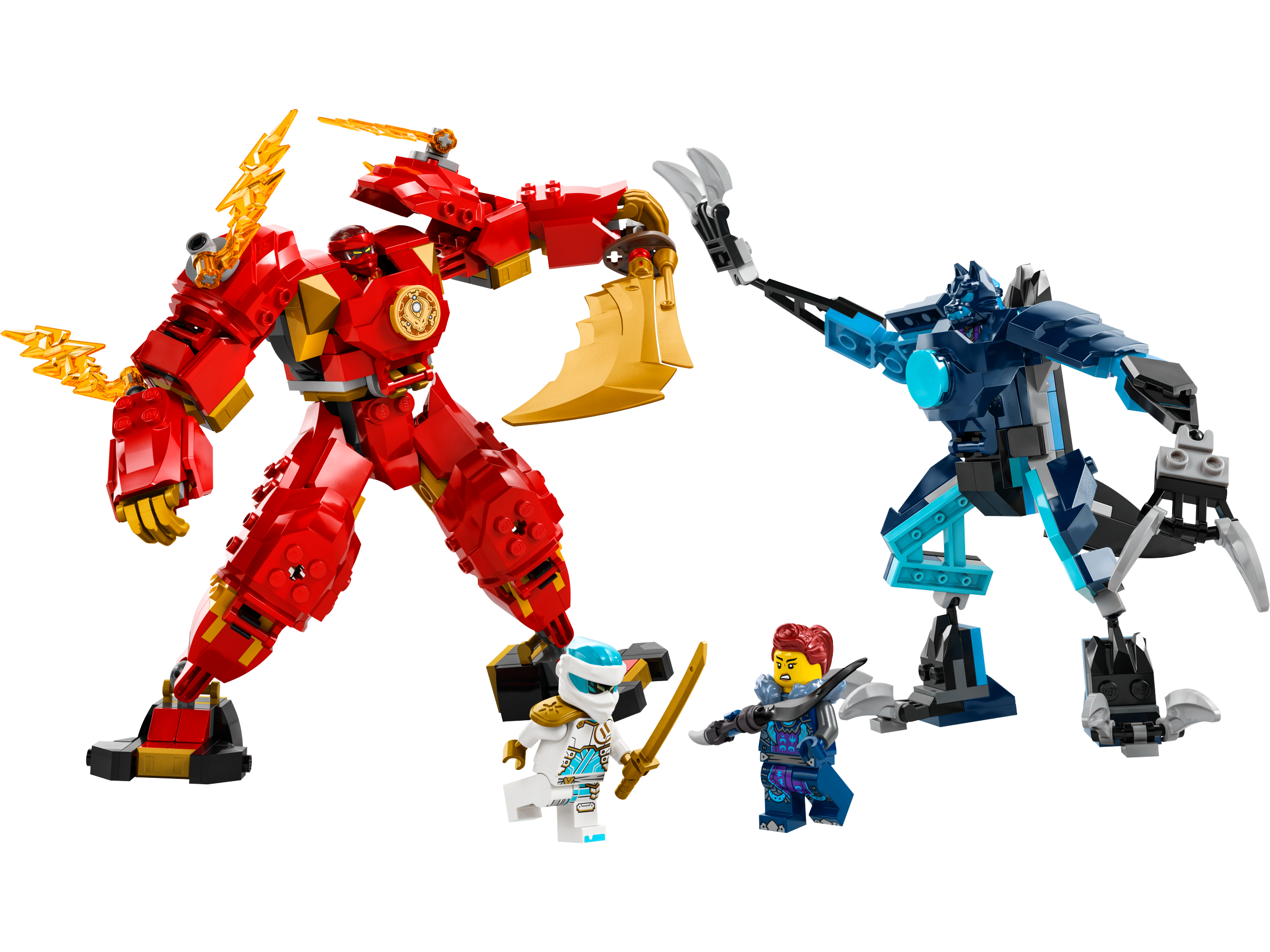 LEGO Kai's Elemental Fire Mech Building Set 322 Pieces, UK version