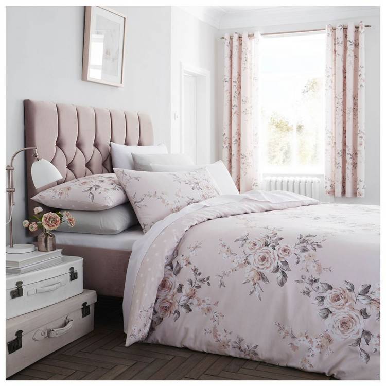Catherine Lansfield Canterbury Blush bedding set super king, UK version