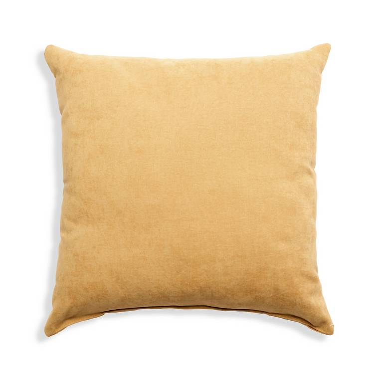 Habitat gold velvet jacquard cushion 43x43cm, imported from the UK