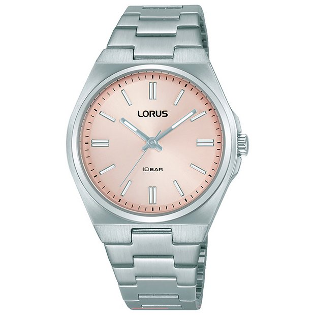 Lorus watch pale pink sunray dial 34mm - British product