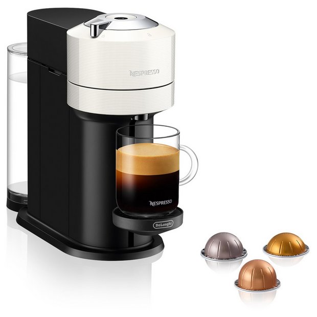 Nespresso Vertuo Next white pod coffee machine, imported from the UK