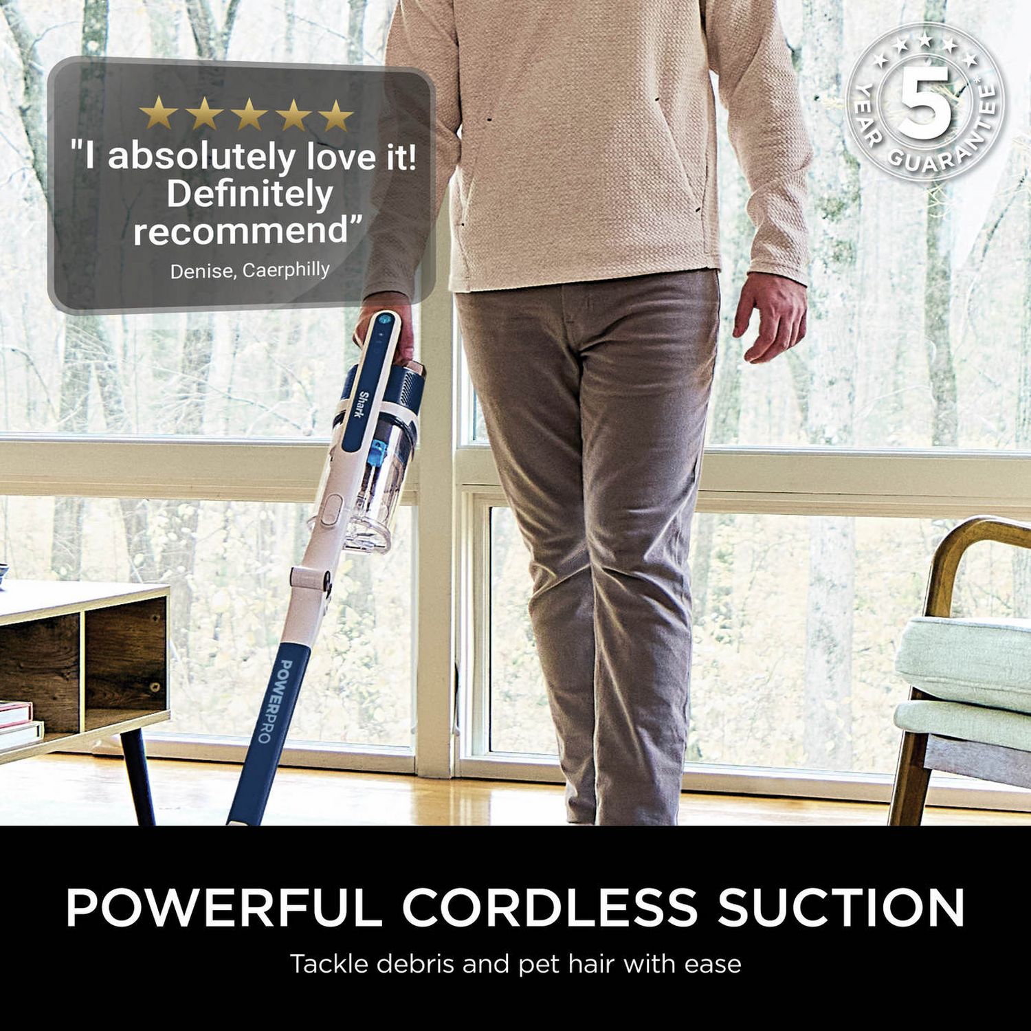 Shark PowerPro cordless vacuum cleaner with Anti Hair Wrap, imported from the UK