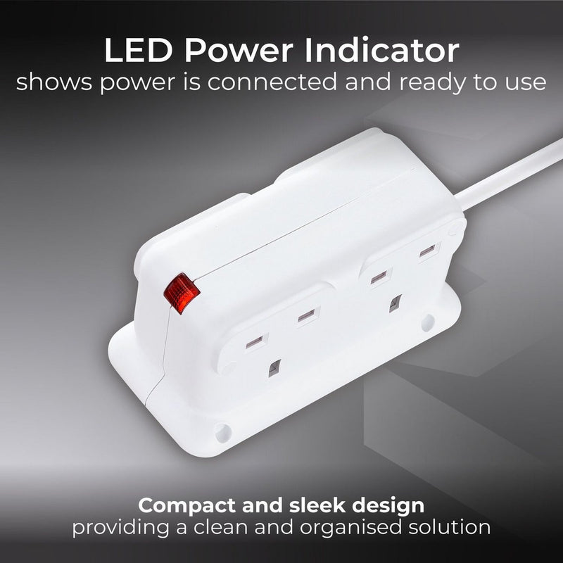 Masterplug 4 socket extension lead 1m, UK version