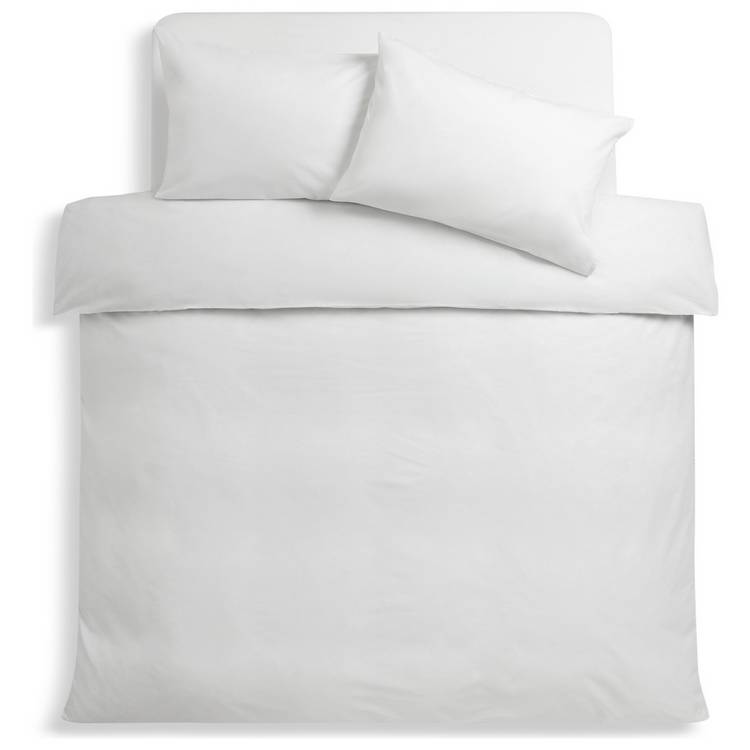Habitat Easycare bedding bundle single white percale, UK version