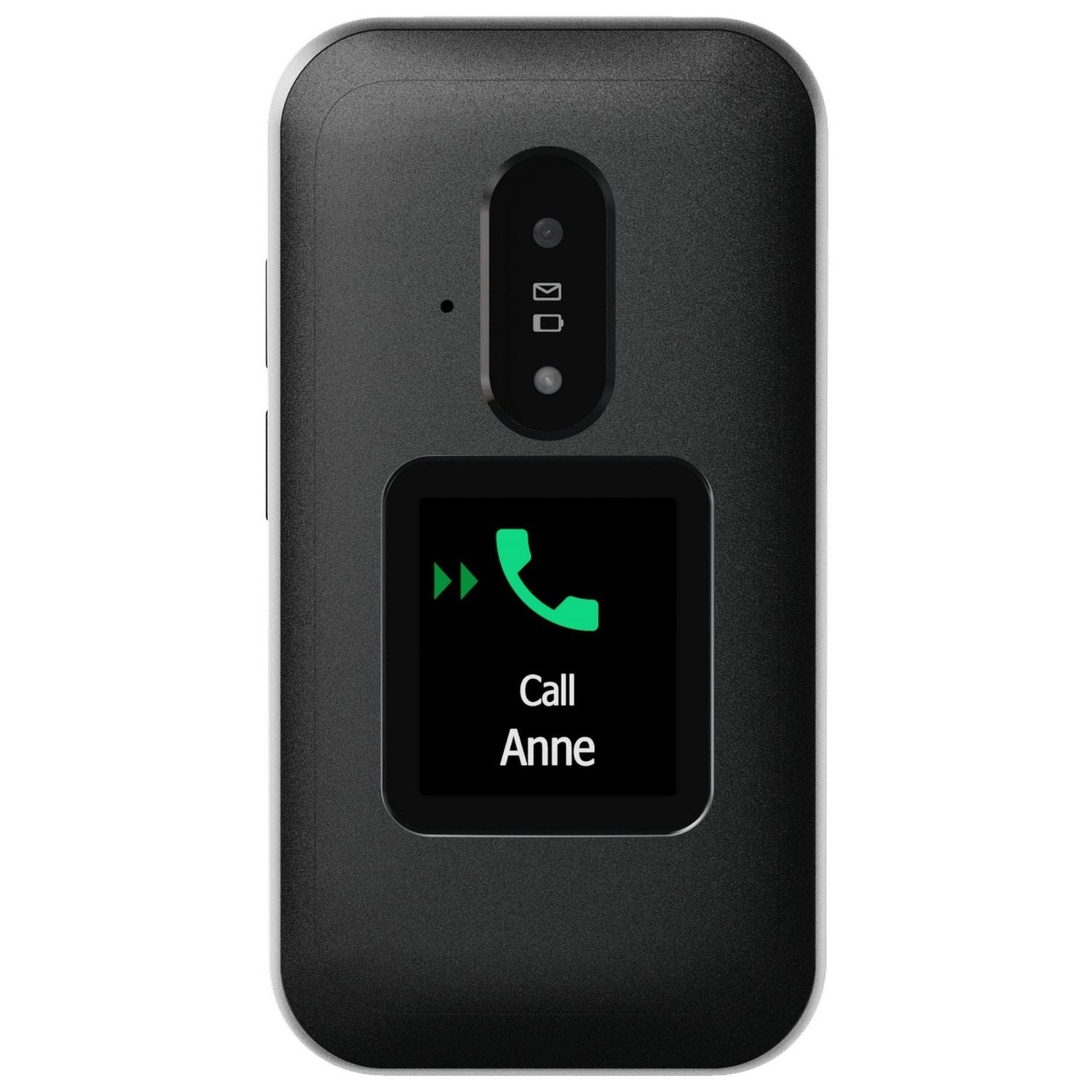 Doro Leva E30 4G clamshell phone black and white, imported from the UK