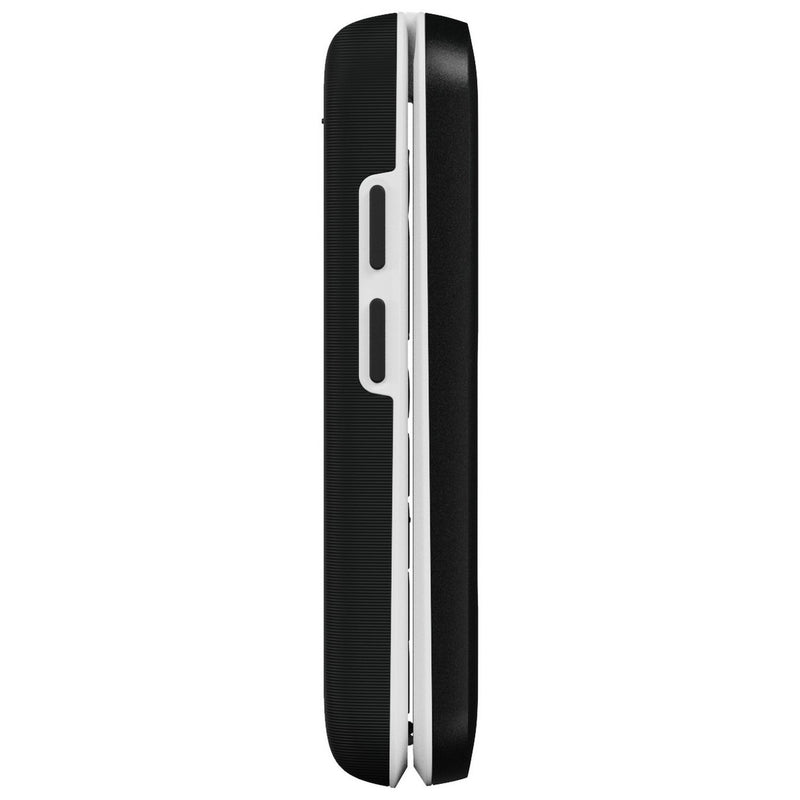 Doro Leva E30 4G clamshell phone black and white, imported from the UK