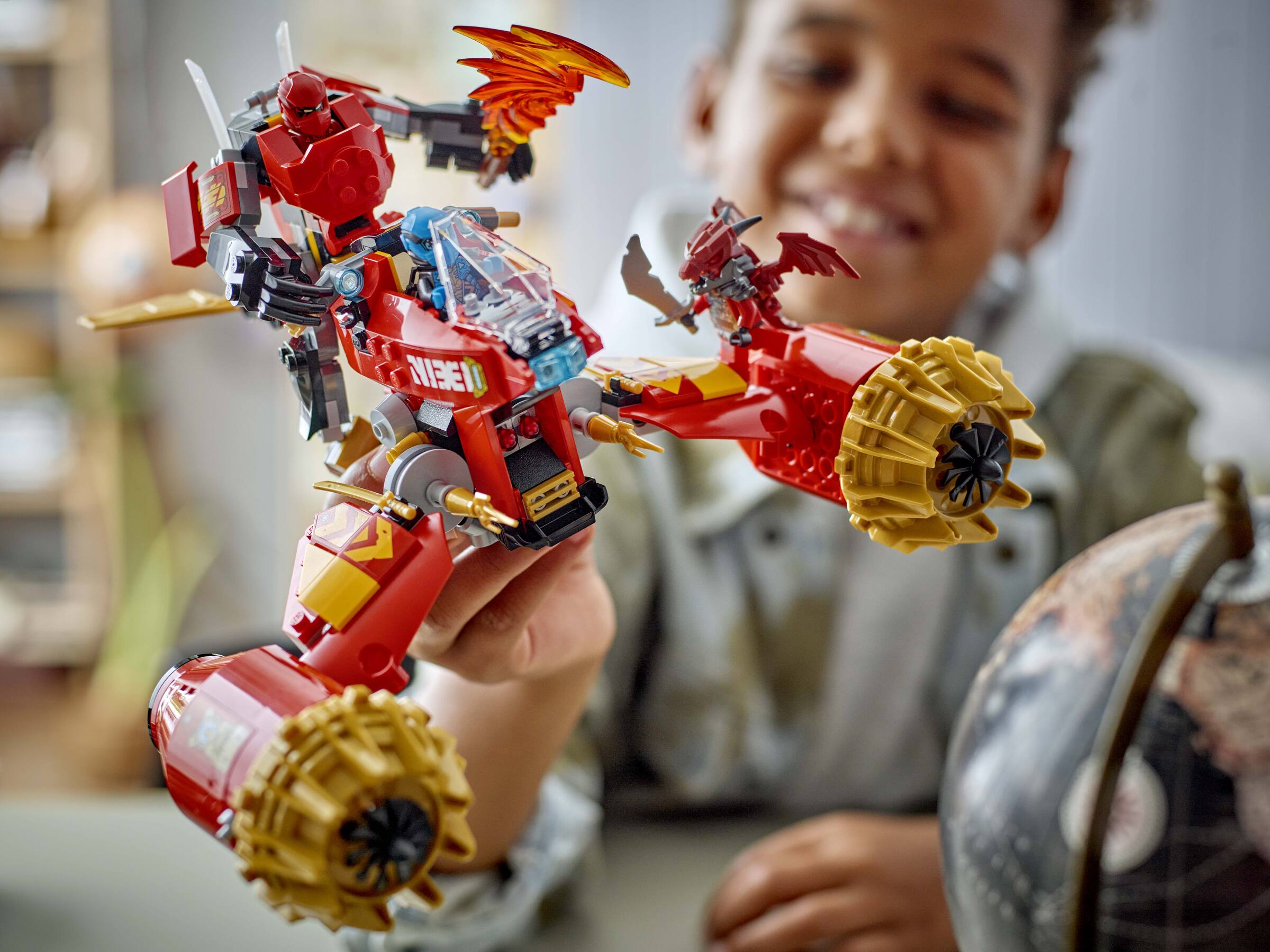 LEGO NINJAGO Kai's Mech Storm Rider Building Set 333pcs, UK version
