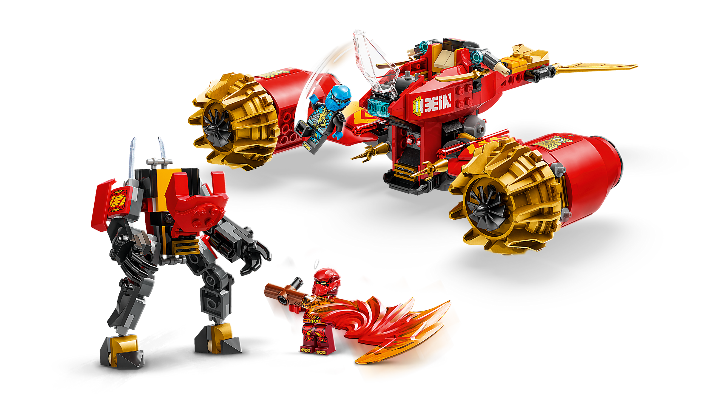 LEGO NINJAGO Kai's Mech Storm Rider Building Set 333pcs, UK version