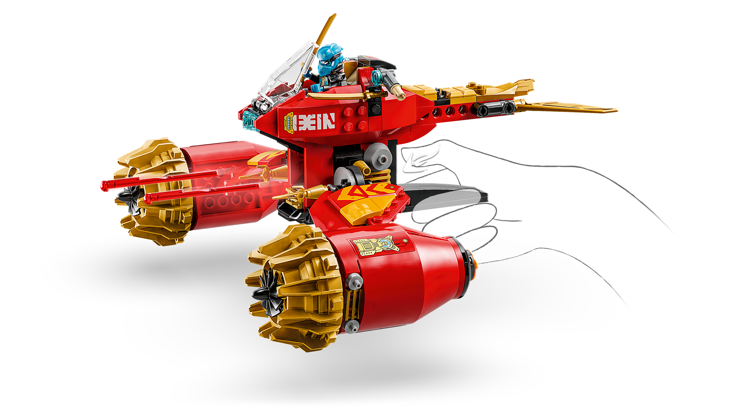 LEGO NINJAGO Kai's Mech Storm Rider Building Set 333pcs, UK version