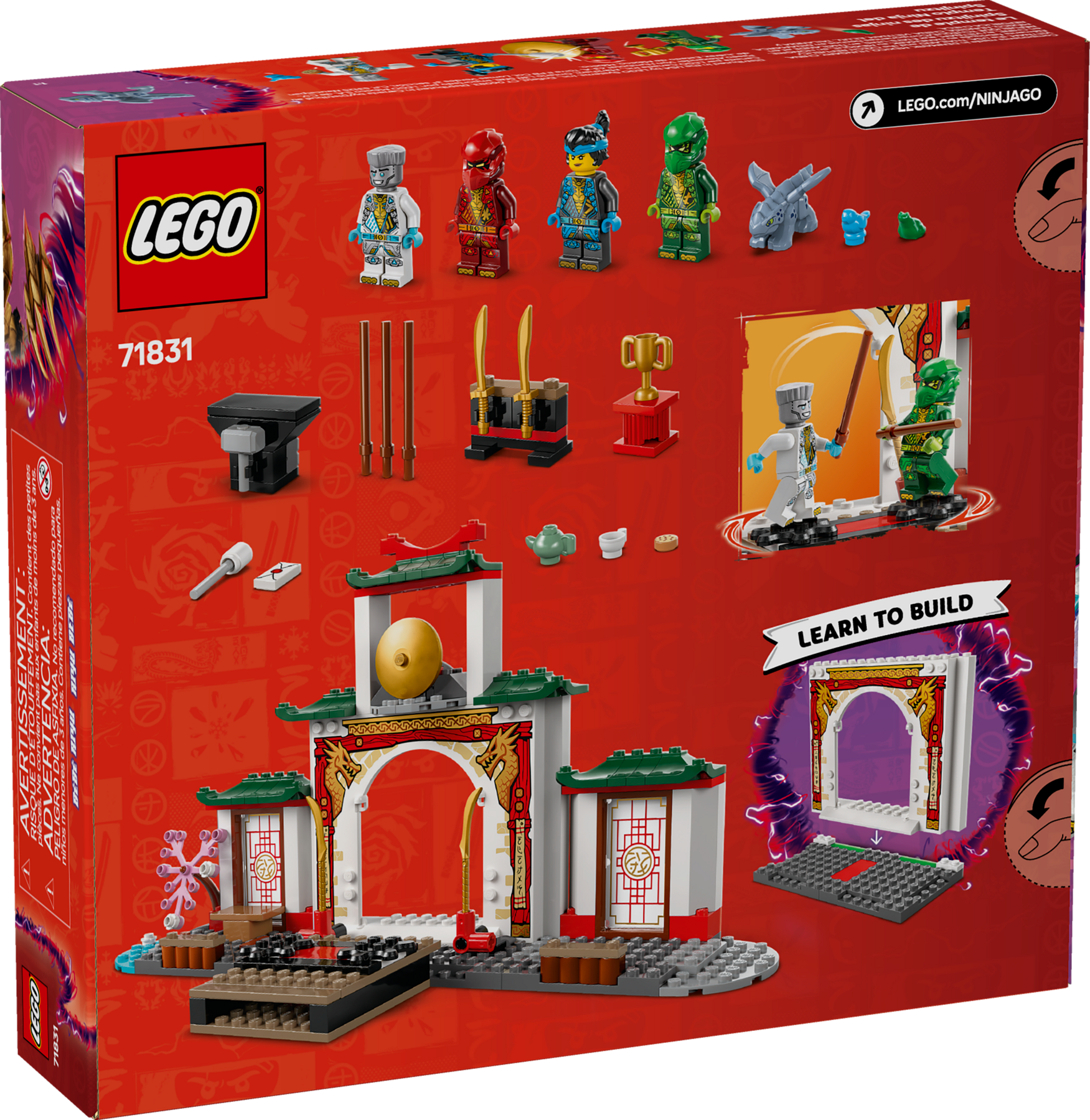 LEGO NINJAGO Ninja Spinjitzu Temple 158 pieces, imported from the UK