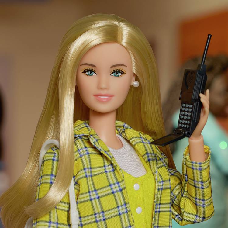 Barbie Clueless Cher collector doll with plaid suit and accessories, imported from the UK