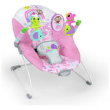 Bright Starts Pink Paradise Vibrating Baby Bouncer