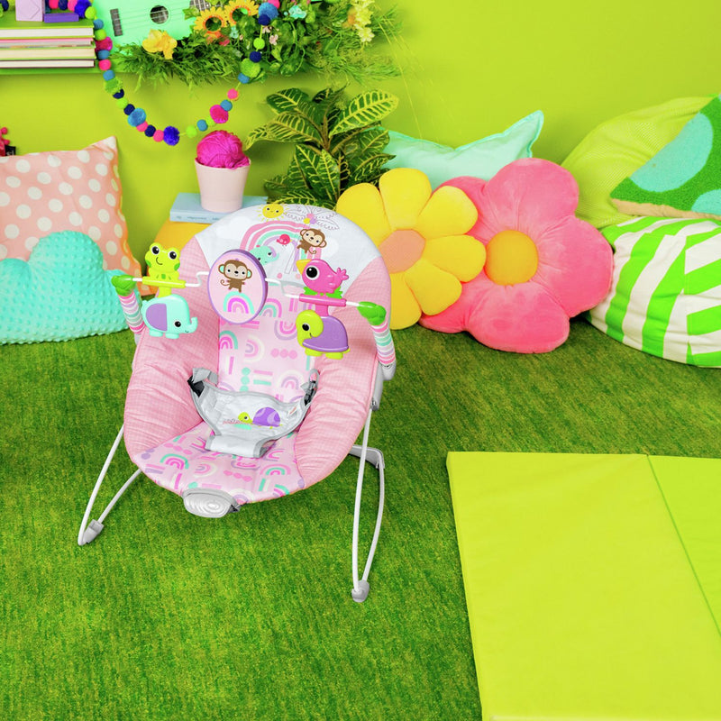 Bright Starts Pink Paradise baby bouncer - British product