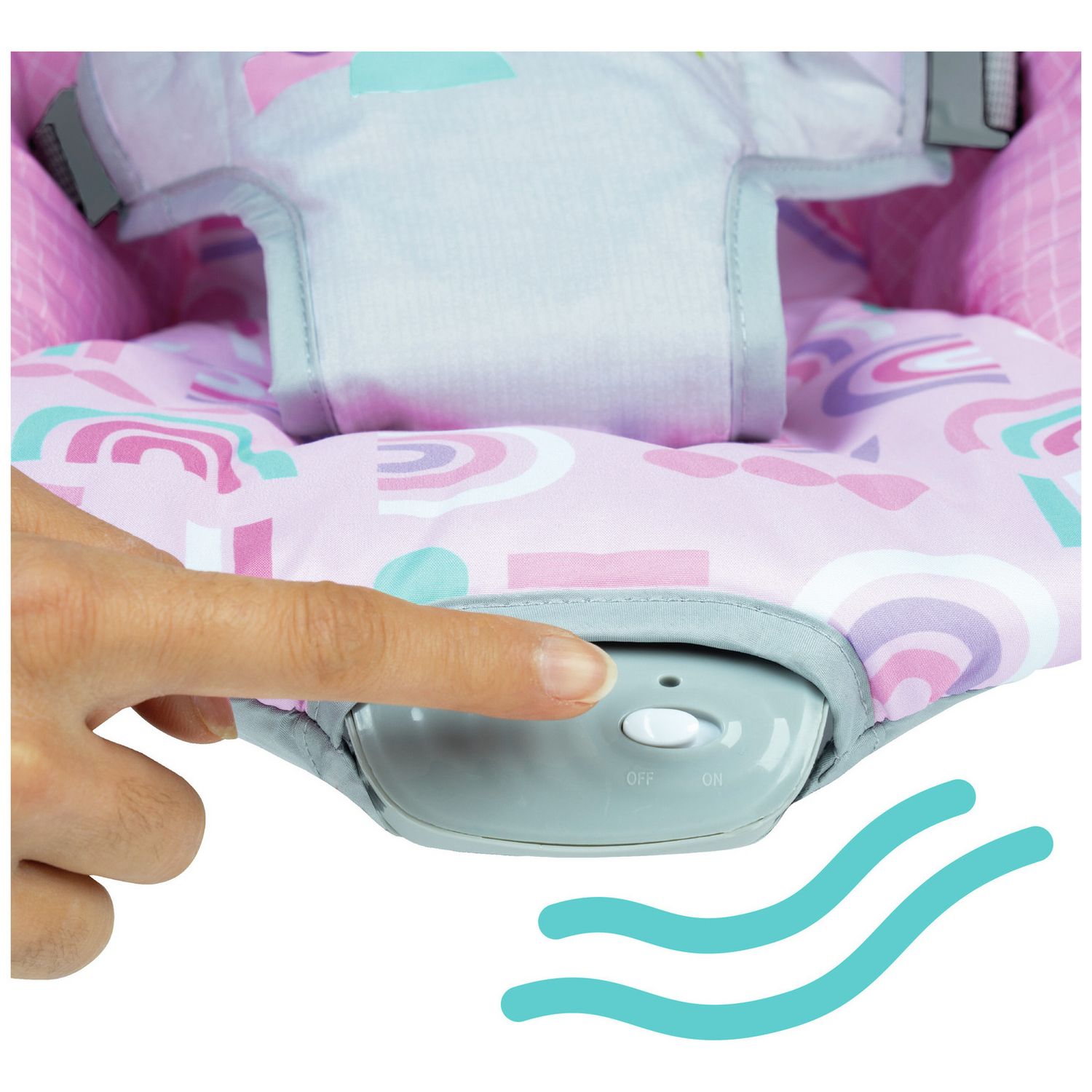 Bright Starts Pink Paradise baby bouncer - British product