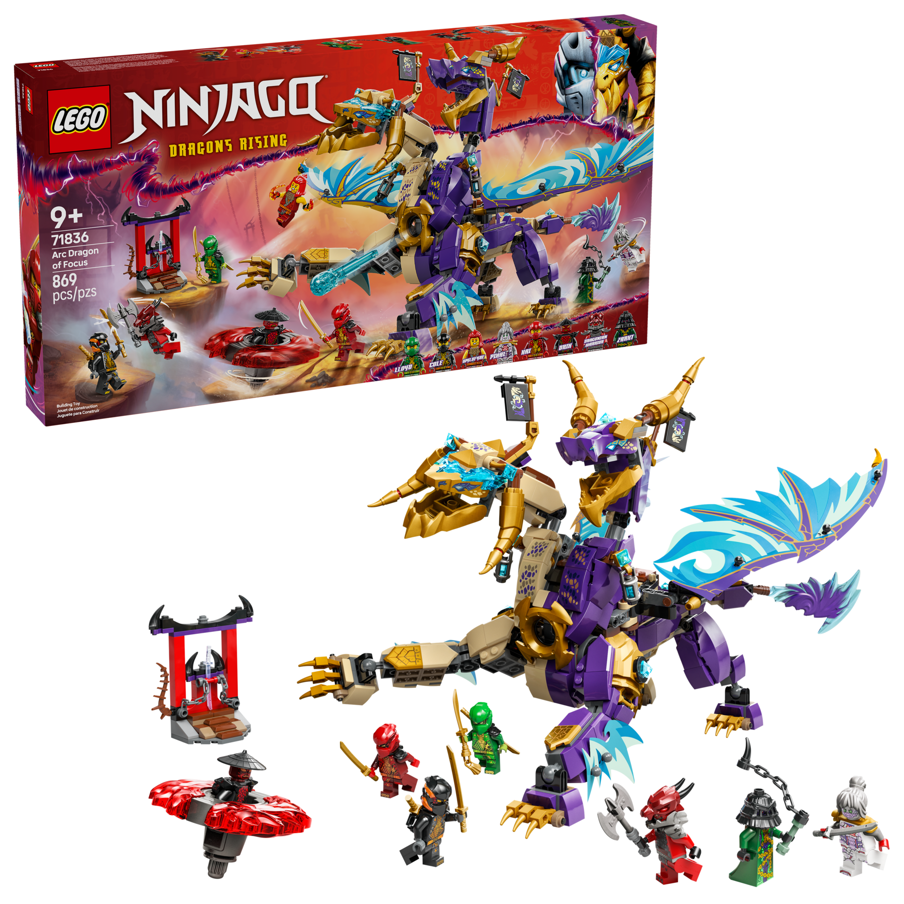LEGO NINJAGO Arc Dragon of Focus Playset 869 Pieces - British product