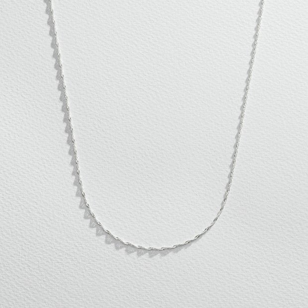 Revere sterling silver Singapore chain 18 inch, imported from the UK