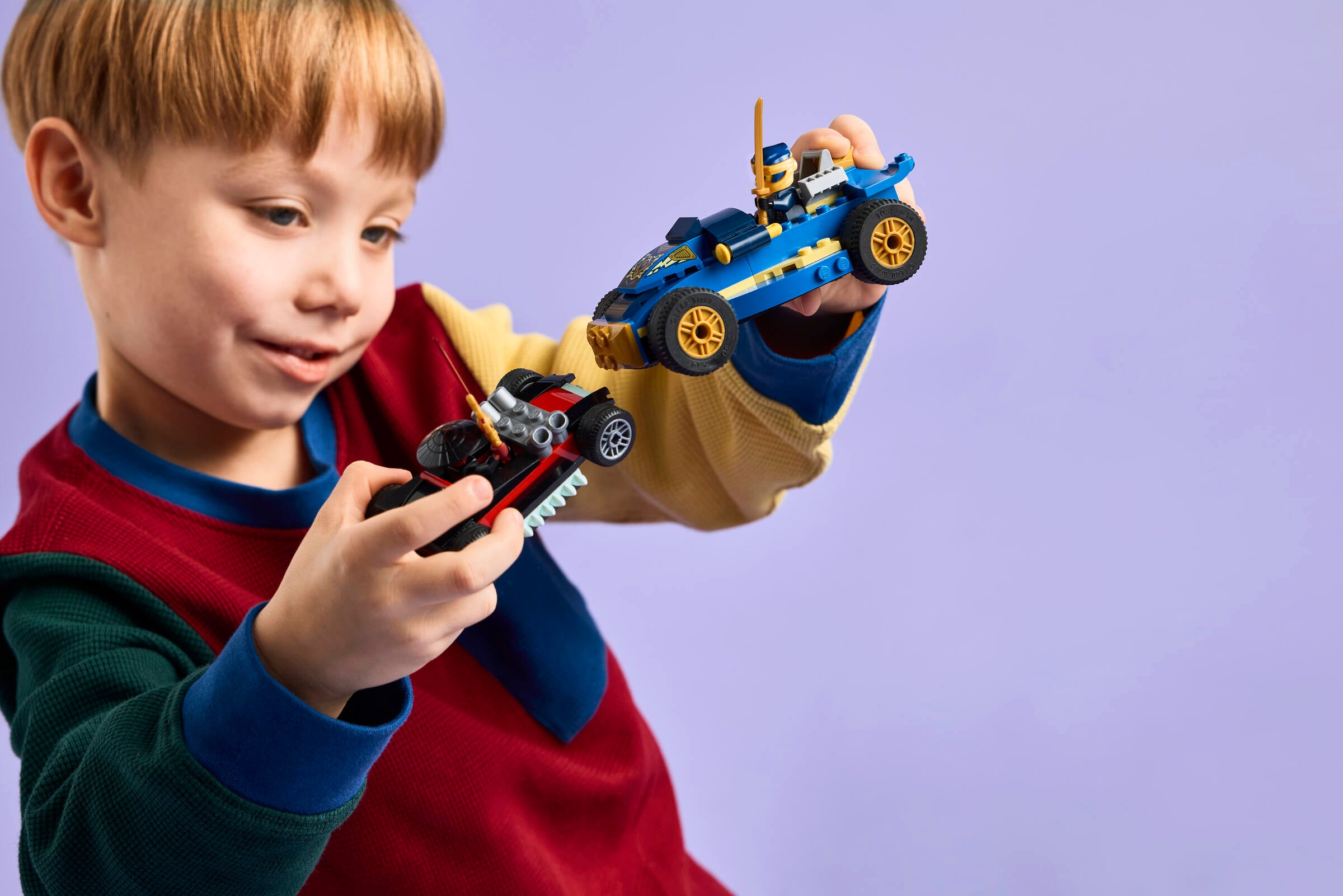 LEGO NINJAGO Rogue vs Drix Race Car Duel set (British brand)