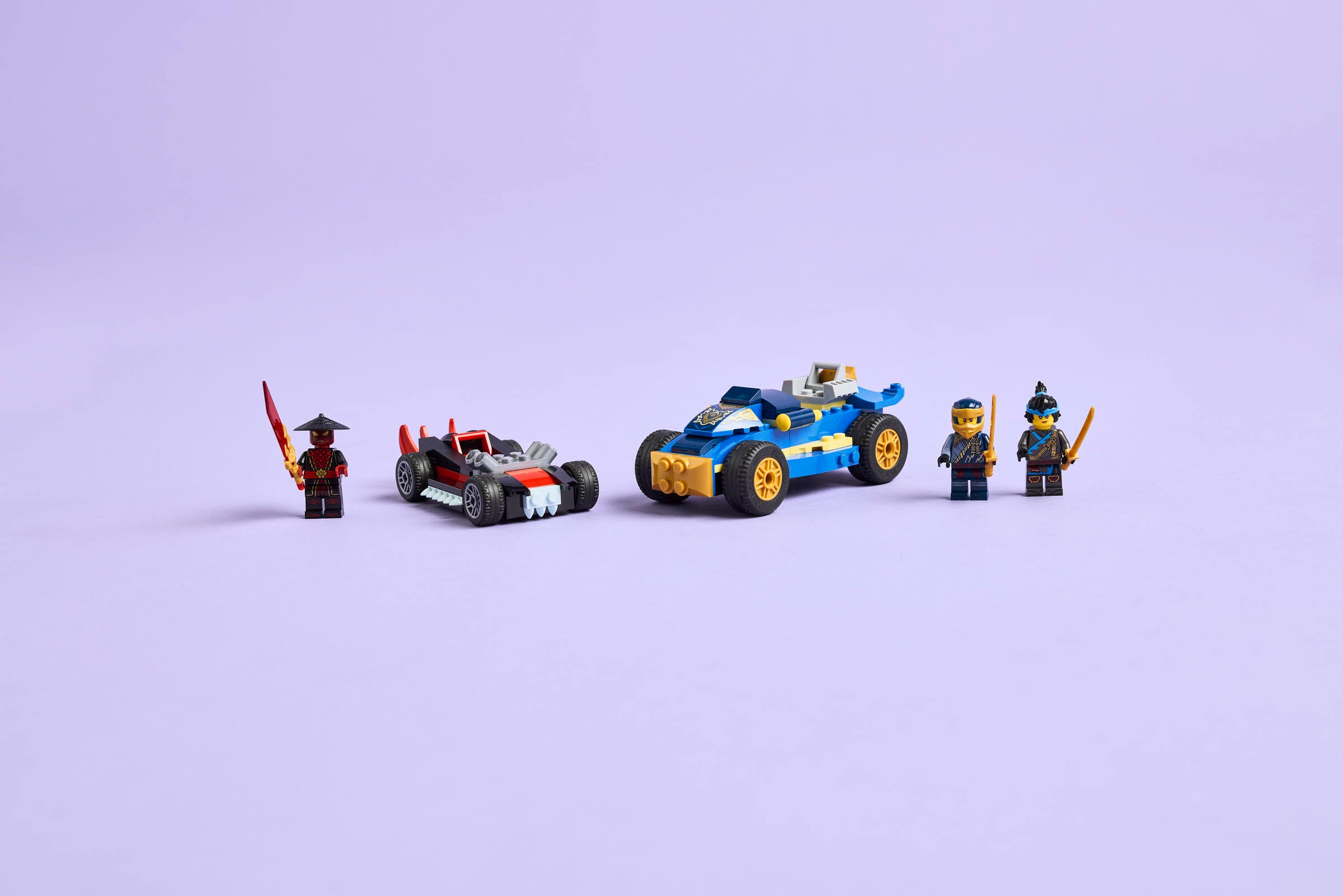 LEGO NINJAGO Rogue vs Drix Race Car Duel set (British brand)