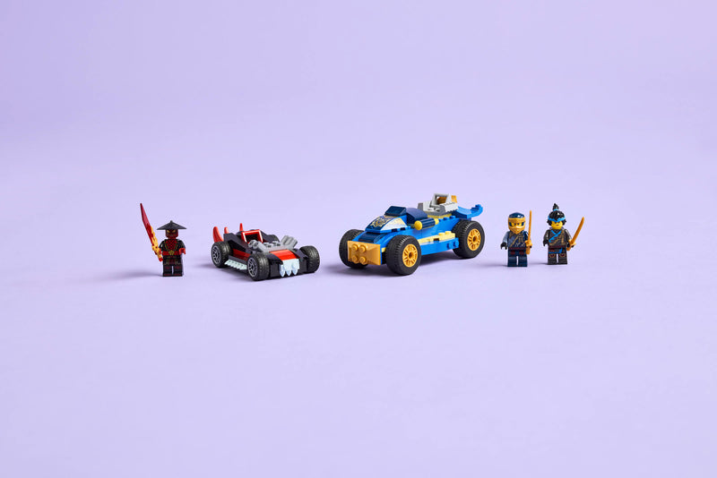 LEGO NINJAGO Rogue vs Drix Race Car Duel set (British brand)