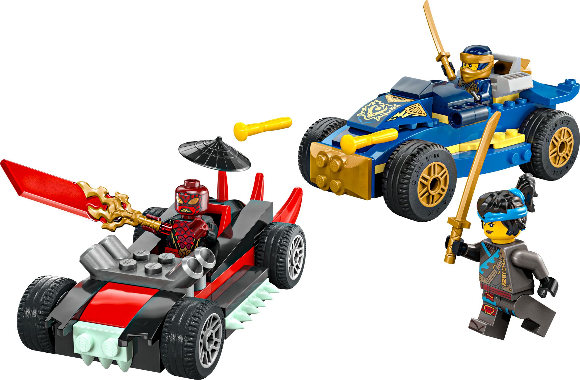 LEGO NINJAGO Rogue vs Drix Race Car Duel set (British brand)