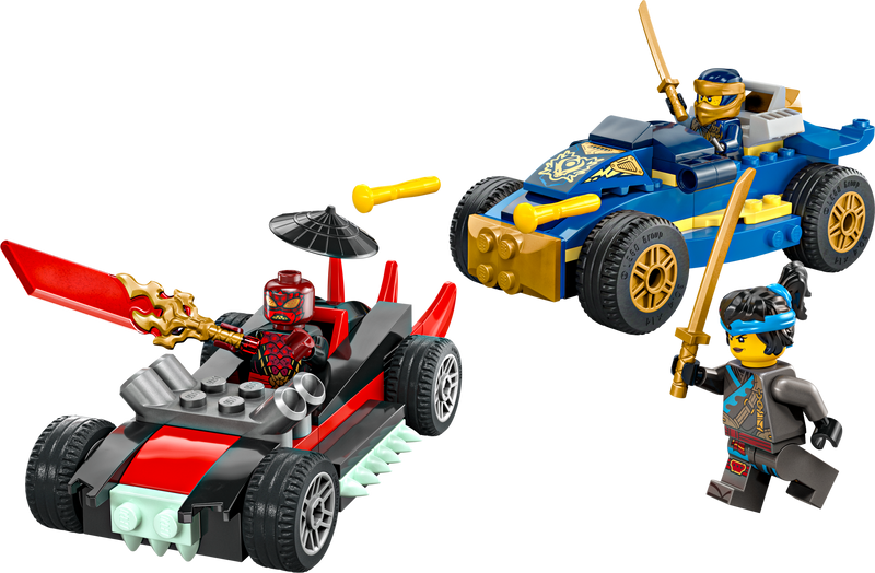 LEGO NINJAGO Rogue vs Drix Race Car Duel set (British brand)