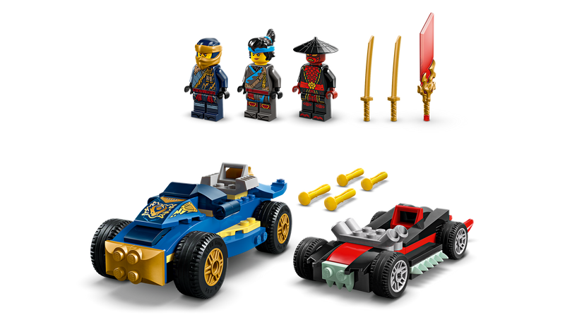 LEGO NINJAGO Rogue vs Drix Race Car Duel set (British brand)