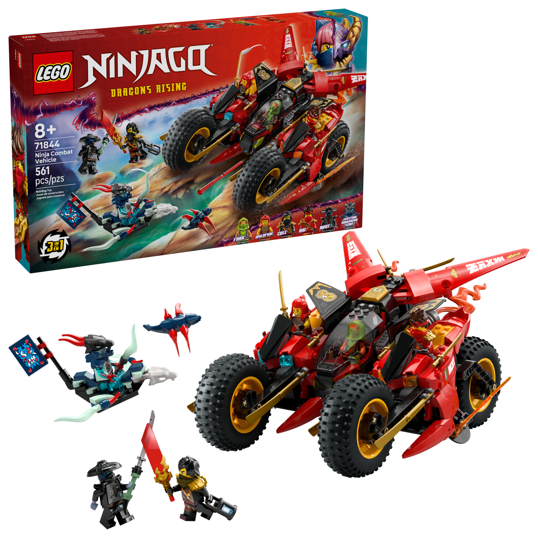 LEGO Ninjago Ninja Combat Vehicle 561 pieces, imported from the UK