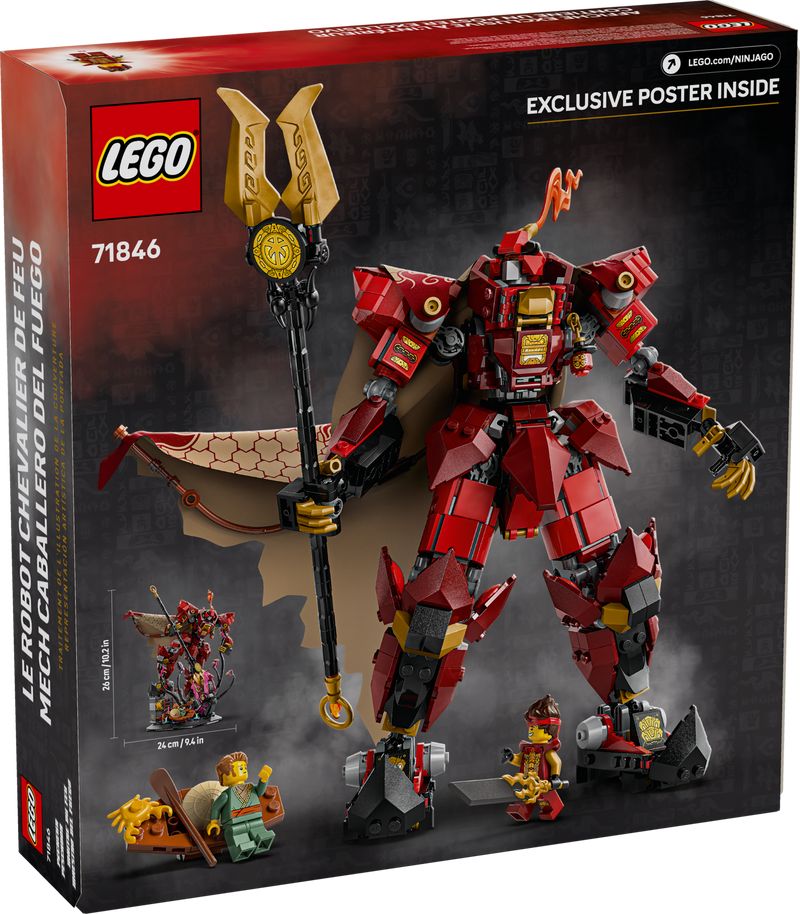 LEGO NINJAGO Fire Knight Mech building set 996 pieces, UK version