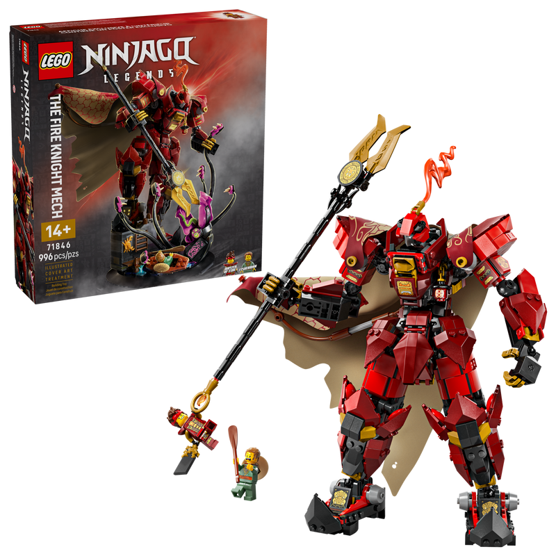 LEGO NINJAGO Fire Knight Mech building set 996 pieces, UK version