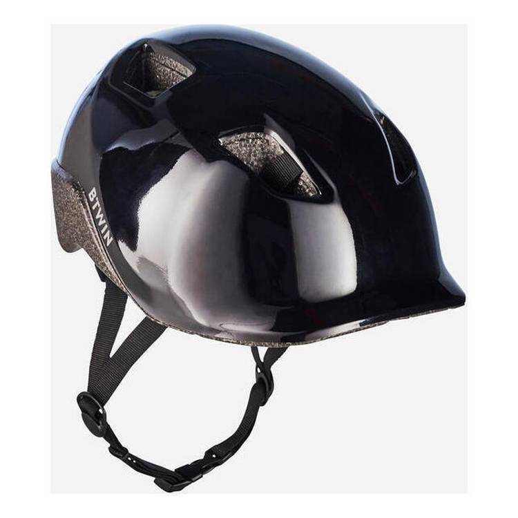 Decathlon Kids' Bike Helmet 100 Black Bike Helmet 53-56cm