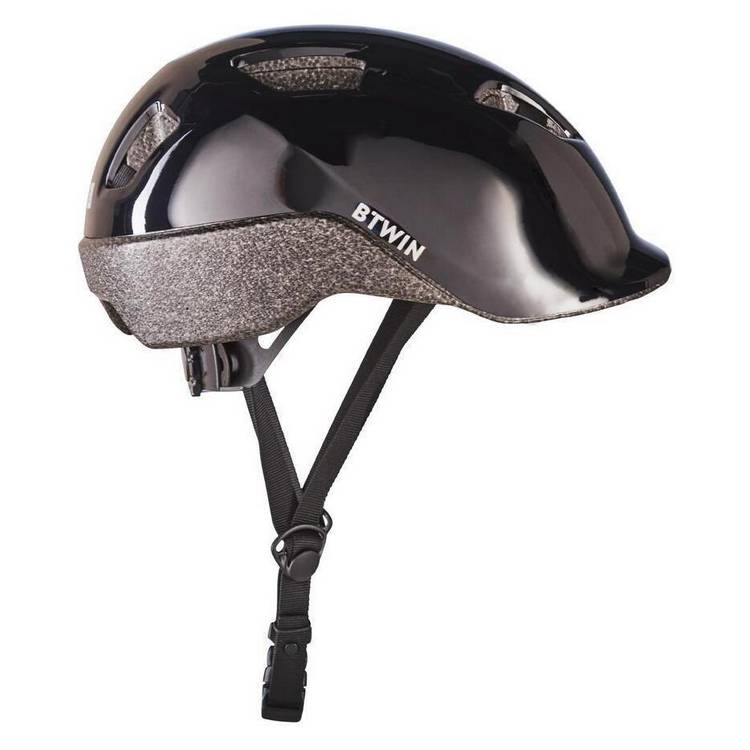 Decathlon Kids' Bike Helmet 100 black S/53-56cm - British product