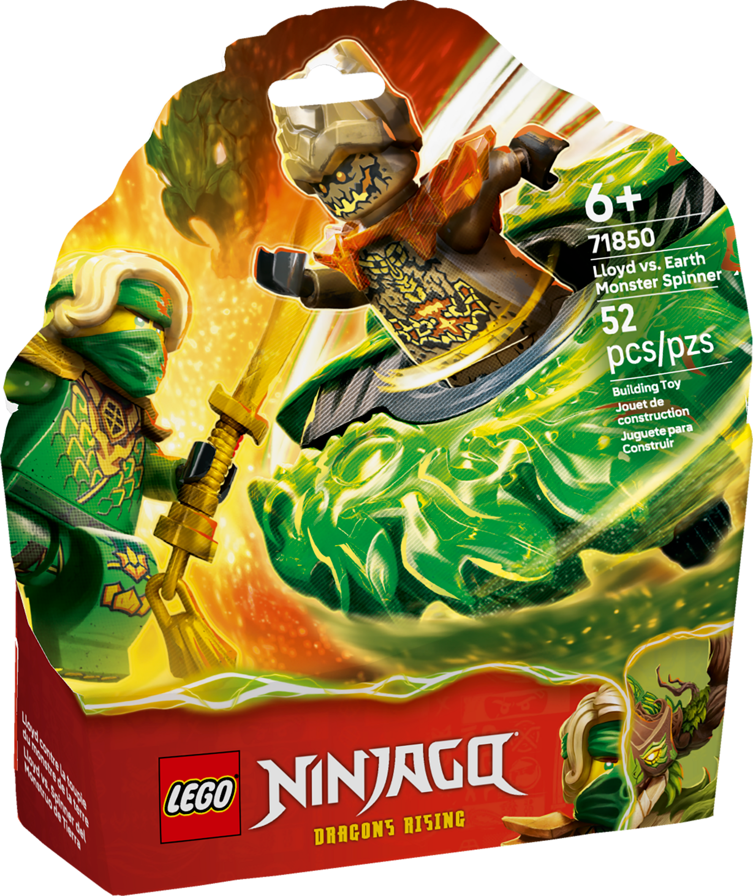 LEGO NINJAGO spinner set Lloyd vs Earth Monster, imported from the UK