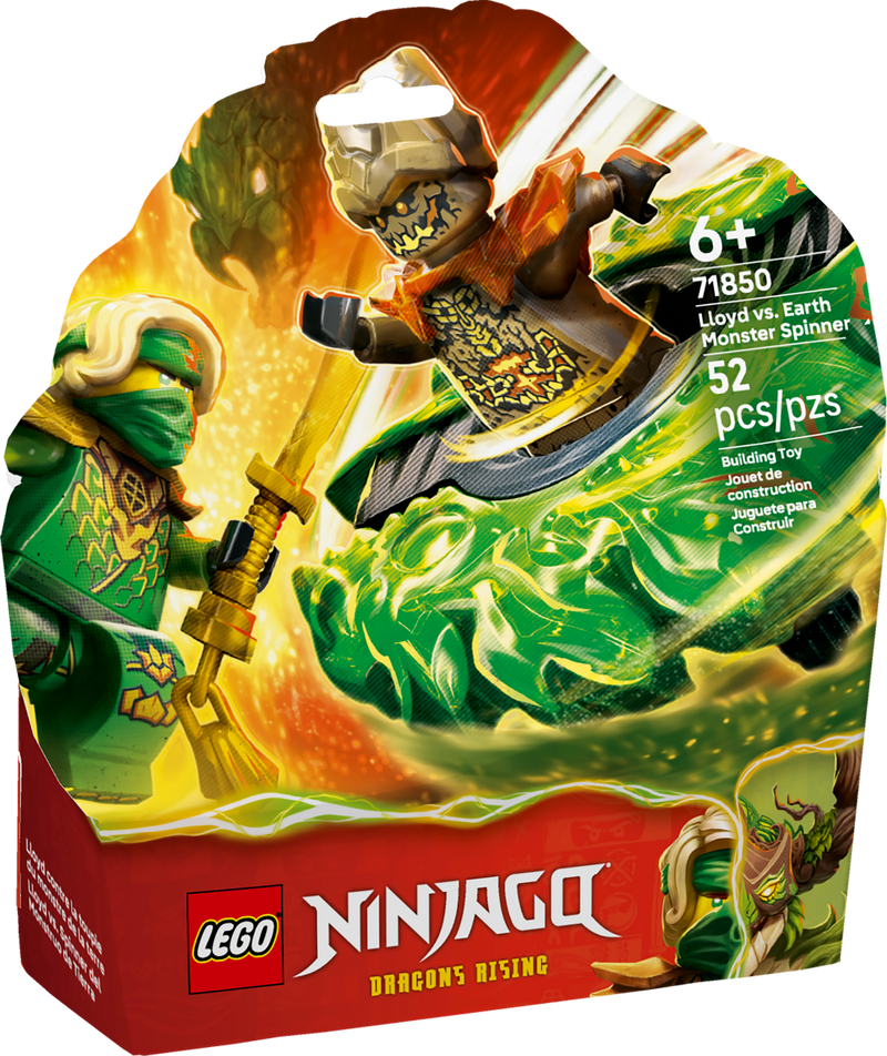 LEGO NINJAGO spinner set Lloyd vs Earth Monster, imported from the UK