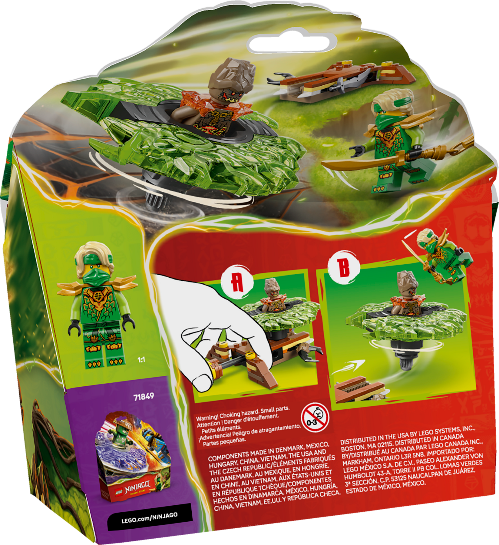 LEGO NINJAGO spinner set Lloyd vs Earth Monster, imported from the UK
