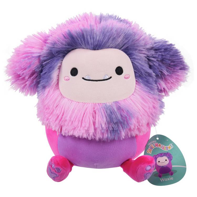 Squishmallows plush toy Woxie magenta bigfoot 7.5-inch, imported from the UK