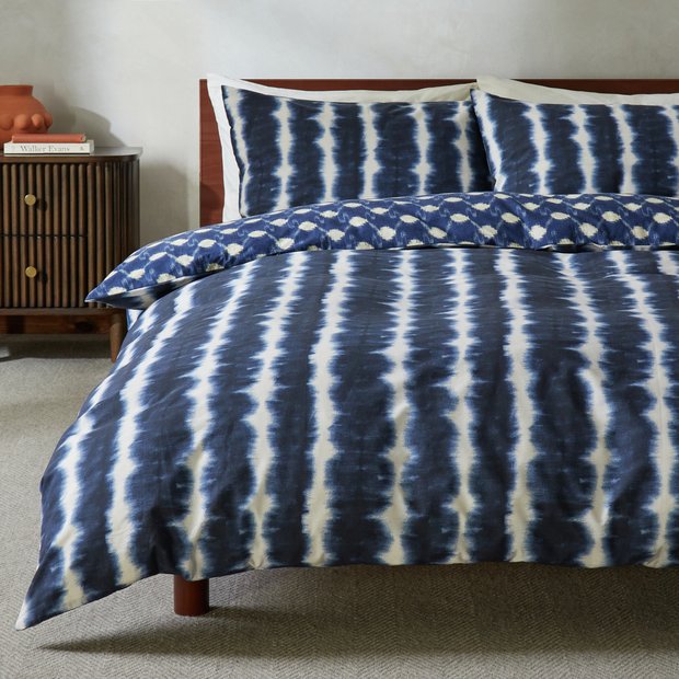 Habitat Shibori bedding set blue white single, UK version