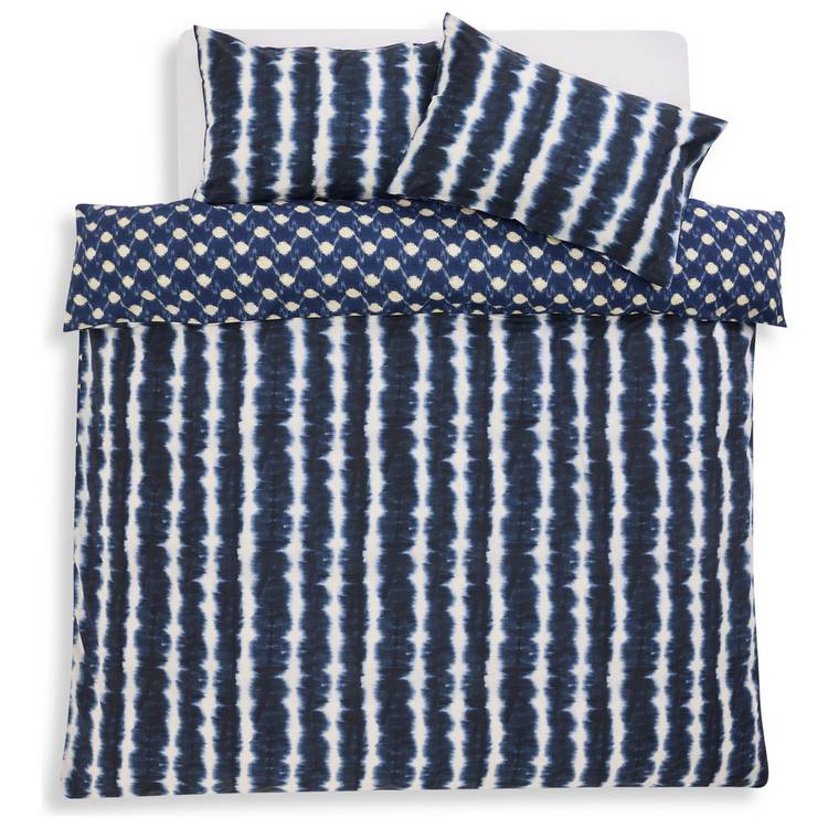 Habitat Shibori bedding set blue white single, UK version