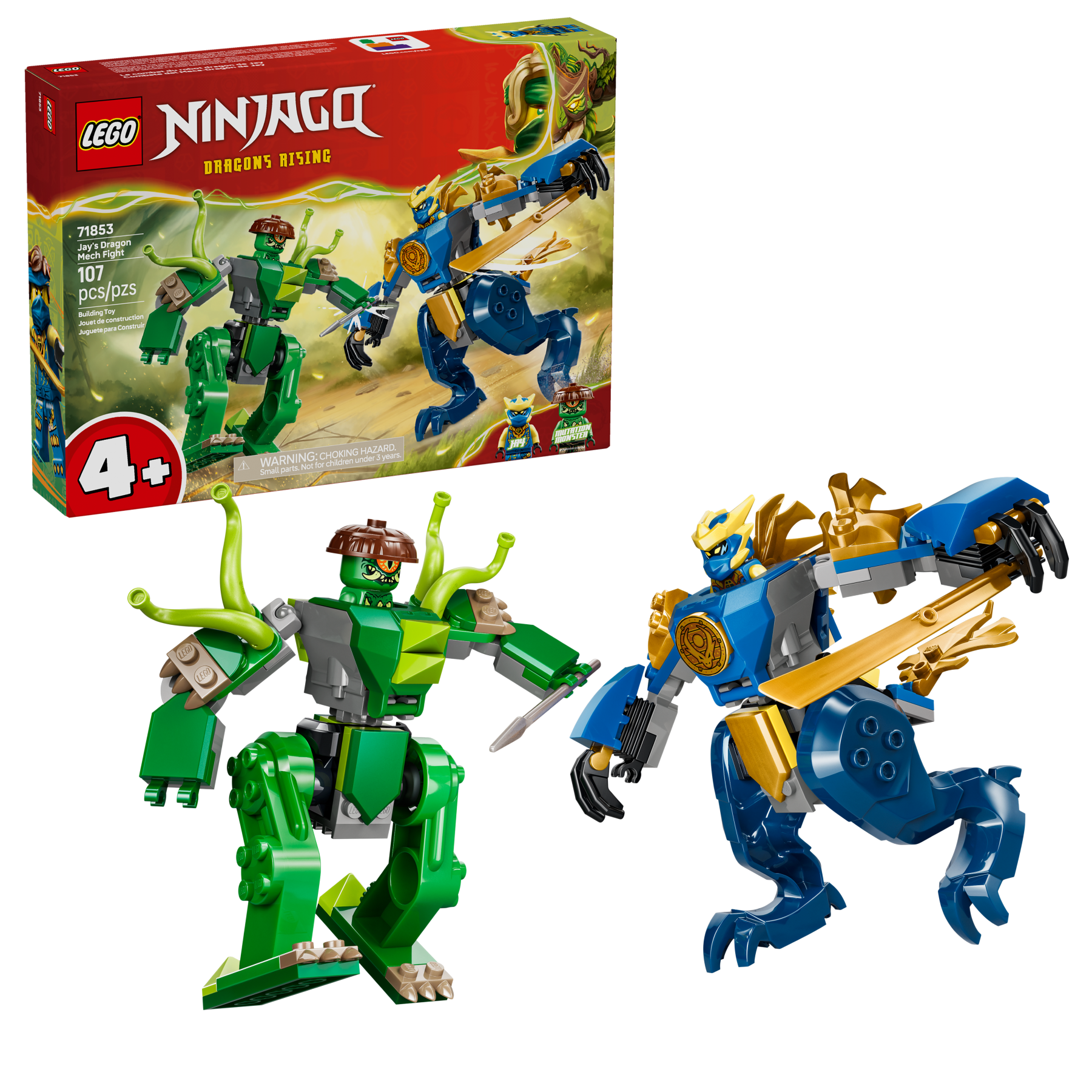 LEGO NINJAGO Jay's Dragon Mech Fight 107pc, imported from the UK